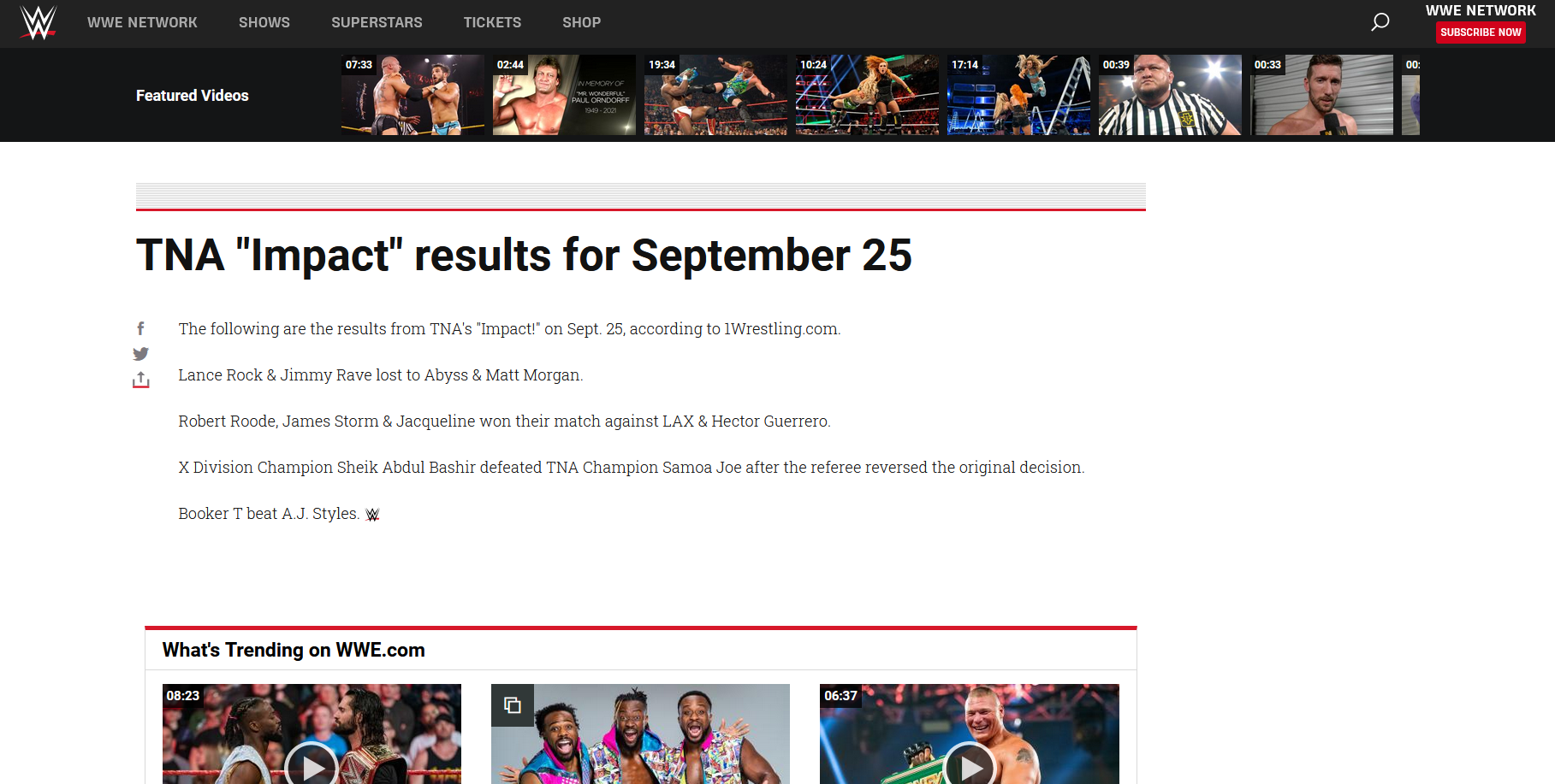impact wrestling wwe